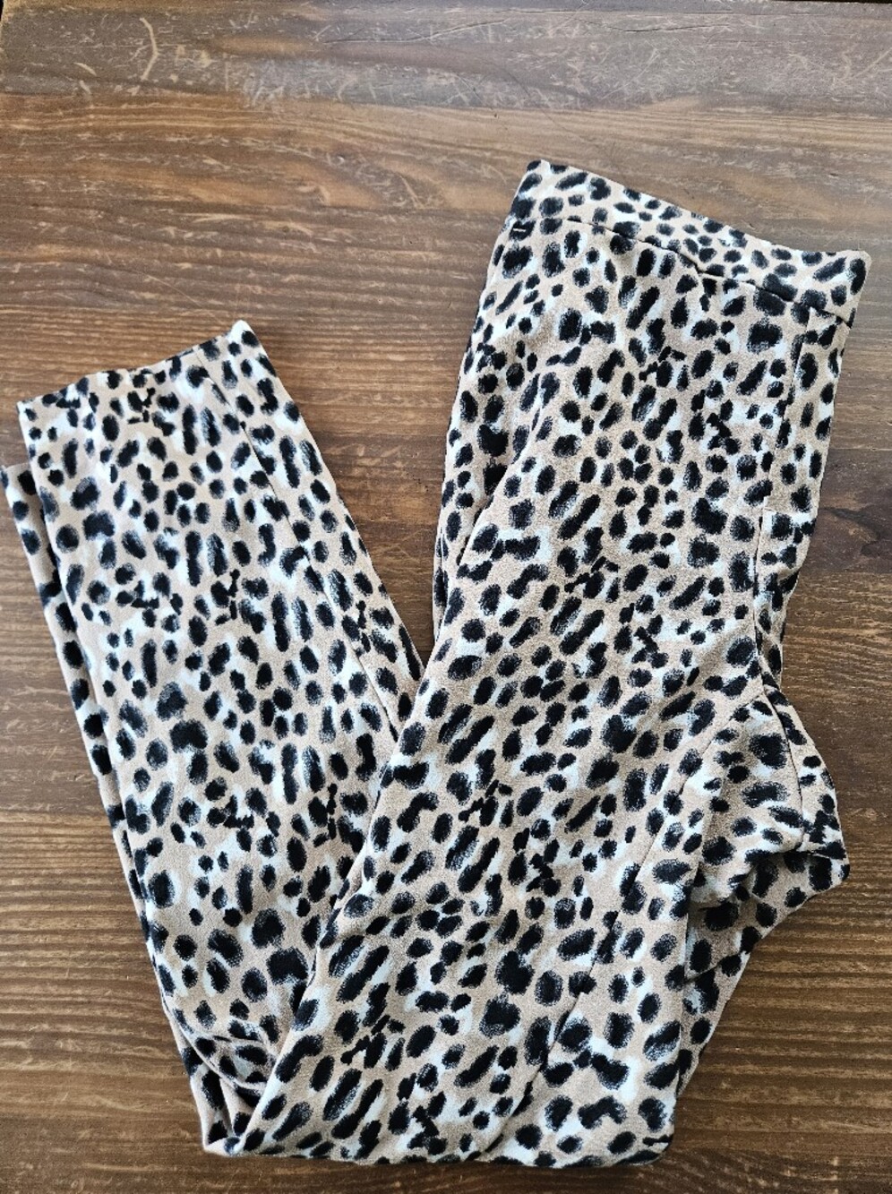 Banana Republic Leopard Pink Black  Animal Print Elastic Waist Hayden‎ Pants